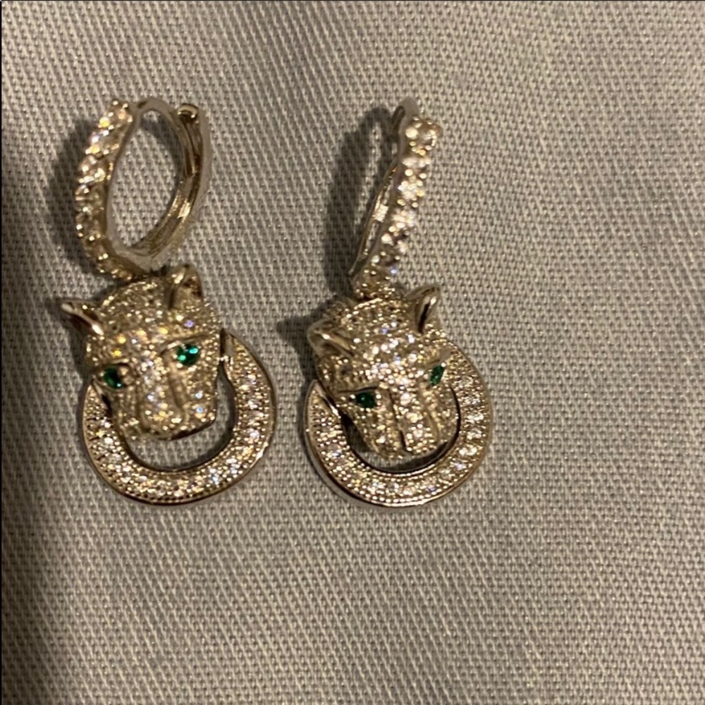 COPY - Sterling silver lion earrings